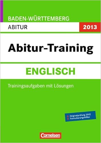 Abitur Training Englisch Baden Wurttemberg 2013 Arbeitsbuch Mit