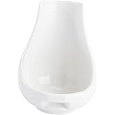 Anneome Ceramic Spoon Rest White 3.74 X 3.74 X 4.92 inches | Elegant Ceramic Design, Keeps Spoons Clean, White Finish, for Dining Tables