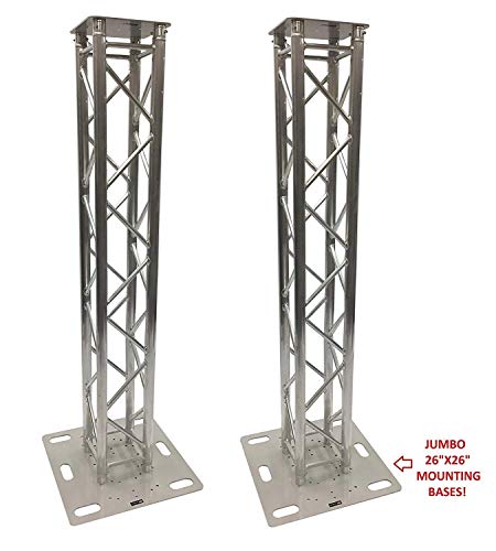 (2) DJ Lighting Aluminum Truss Light Weight Dual 6.56 ft Totem System Moving Head Includes 26"x26" Bases Instead of 24"x24" Like Others!