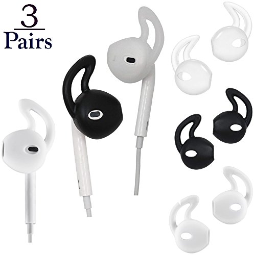 قیمت و خرید زوج Josi Minea x3 [Apple EarPods] پوشش ضد لغزش Earbud با  گوشواره گوشواره - نکات سیلیکونی نرم و اتصالات قلاب گوش برای گوشی هدفون  آیفون Apple EarPod [3 جفت -