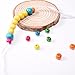 Outus 1000 Pieces Round Wood Beads Assorted Color Wooden Beads for DIY Jewelry Making, 8 mm, 10 mm and 12 mm