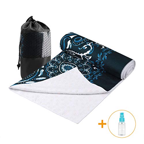 Aqui Legend Hot Yoga Towel, Extra Thick Super Absorbent Yoga Towel, Non Slip Waffle Texture, Perfect Size for Mat – Ideal for Gym Hot Yoga & Pilates (Medieval Elegance, 72″×24″)
