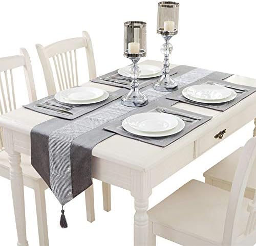 HANGNUO 1370inch Table Runner and 4 Set 