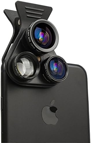 Cell Phone Camera Lens - WingYeah 5 in 1 Professional HD Camera Lens Kit Fisheye lens &amp; Wide lens &amp; Macro lens &amp; Telescope lens &amp; CPL lens &amp; For Most Smartphone, Tablet