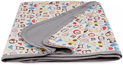 Mezoome Designs Organic Baby Stroller Blanket, Grey