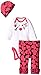Gerber Baby-Girls Newborn 3 Piece Bodysuit Cap and Legging Set, Necklace, 18 Months