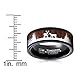 Metal Masters Co. Men's Black Tungsten Hunting Ring Wedding Band Wood Inlay Deer Stag Silhouette