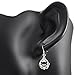 925 Sterling Silver Open Claddagh Friendship and Love Triangle Celtic Knot Dangle Hook Earrings 1.3