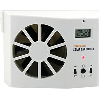 Livoty Solar Powered Car Window Air Vent Ventilator Mini Air Conditioner Cool Fan New (White)