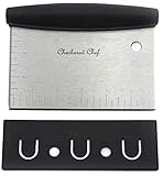 Checkered Chef Dough Scraper And Chopper|Multi Purpose - Pastry Cutter, Icing Smoother, Bench Scraper Knife|Cake Decorating Scraper|Stainless Steel With Plastic Cover