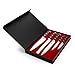 Knife Set,Kitchen Knife Set - Bluesim 5 Piece Matt Black Handle Knives Sets Including Carving Utility Chef and Paring Knives,Chef Knife Set with Gift Box Packaging (knife set 2)