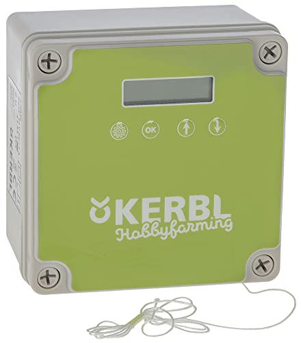 Kerbl Hobbyfarming Automatische Steuerung für Hühnertür, Hühnerklappensteuerung, Kunststoff, mit Lichtsensor, 3 Jahre Garantie