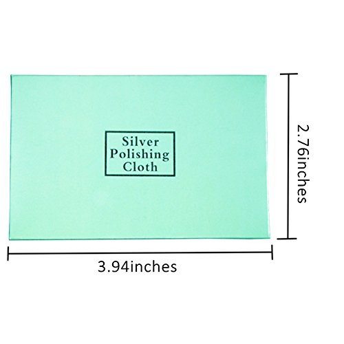 Polishing Cloth for Sterling Silver Gold Platinum Brass and Copper, kockuu 10 Pack Jewelry Cleaning Cloth, Individually Packed in Premium Card - Pack of 10