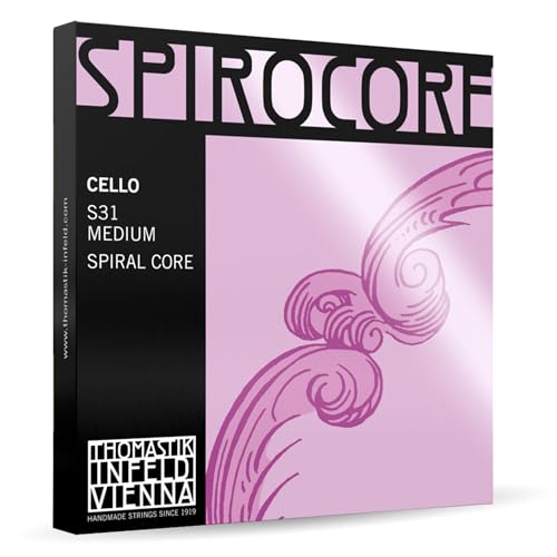 Thomastik Cordes Violoncelle Spirocore Noyau Spirale Jeu 4/4 Moyen Filé Chromé