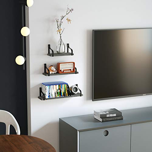 image for Love-KANKEI Floating Shelves Wall Mounted Rustic Wood Wall Shelves Set