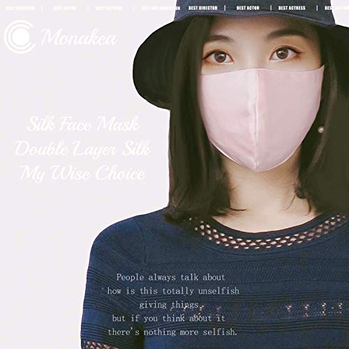 Monakea Mulberry Silk Face Mask for Women Satin Cloth Face Mask