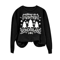 Plus Size Funny Christmas Shirts for Women Long