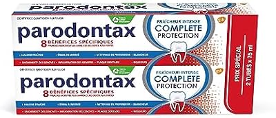 Dentifrice Complete Protection Fraîcheur Intense, 8 Benefícios, Contra a Cicatrização Ocasional de Genes, Formato Bitubo (2 x 75 ml)