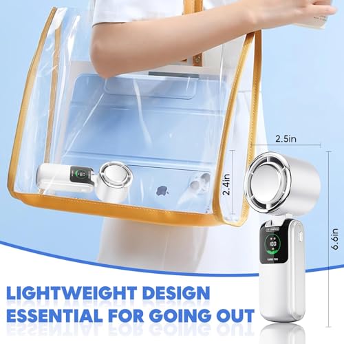Handheld Fan with Cooling Plate, Portable Fan with Ice Cooler, 3-Second Fast Cooling,Rechargeable 4000mAh, 4 Speeds, Handheld Hanging Neck Desktop, Essential for Summer Travel/Outdoor/Office