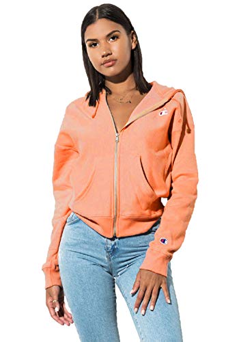 Champion LIFE Women's Reverse Weave Full Zip Hood, Groovy Papaya, L