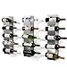 brightmaison Alex Wine Rack Wall Mounted, Wine Bottle Holder for 15 Bottles, Kitchen Organization Stainless Steel Set of 3