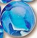 Mega Marble - Blue Jay Mammoth - Large 1-5/8 Inch Glass Marble