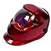 Red Solar Power Auto Darkening Welding Helmet Large View (3.66