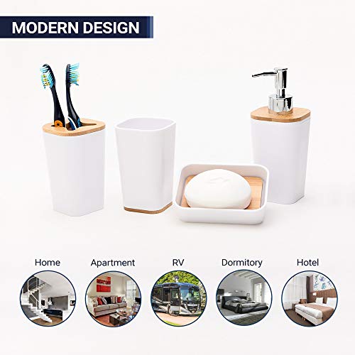 image for Kralix 4-Piece Bathroom Set, Accessories Includes Decorative Counterto