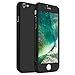 iPhone 6 Case, iPhone 6s Case, Jaorty 360 Full Body Protection Hard Slim Case Coated Non Slip Matte Surface + Tempered Glass Screen Protector for Apple iPhone 6s / 6 (4.7-inch) - Black