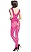 Amoretu Womens Sexy Lingerie Hollow Out Crotchless Fishnet Bodystocking, Rose, One Size