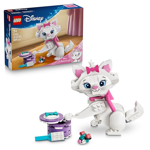 LEGO | Disney Adorabile Minou de Gli Aristogatti - Gatto Giocattolo con Accessori, incluso un Fiocco in Tessuto - Decorazione per la Camera da Letto - Regalo per Bambine e Fan da 7 Anni in su - 43286