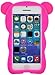 Bukit Cell ® Bundle - 4 Items: Bukit Cell ® HOT PINK 3D Teddy Bear Soft Silicone Case for iPhone 5C, Bukit Cell ® Cleaning Cloth, Screen Protector and Metallic Stylus Touch Pen with Anti Dust Plug
