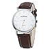 [Lightning Deals Price] Mostsola Luxury Business Men White Dial Brown Strap Quartz Watches
