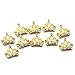 So Beauty 10pcs Alloy 3D Rhinestone Golden Crown Nail Art Tips Slice DIY Decoration