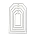 Mvchifay Cutting Dies Metal Stencils Scrapbooking Tool DIY Craft Carbon Steel Embossing Template for Paper Card Making (5 Pcs Tag)
