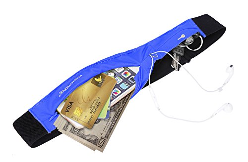MANGROVE Running Jogging Pouch Belt Waist Pack - Key, Phone, iphone 6 Plus, iphone 7 Plus Holder for Runner - Fanny Waist Pack with 2 Adjustable Pouch, Adjustable and Opening for Headphones