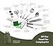 Camp Kitchen Cooking Utensil Set Travel Organizer Grill Accessories Portable Compact Gear for Backpacking BBQ Camping Hiking Travel Cookware Kit Water Resistant Case (Green 13 Piece Set)