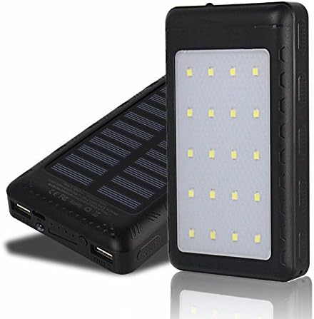 TAVLAR Universal 50000mah Solar Power Bank 2USB 20LED External Backup Battery Charger