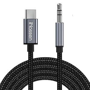 iNassen USB C hoofdtelefoon adapter aux USB C naar 3,5 mm audio adapter thuis/auto stereo kabel compatibel met Samsung…