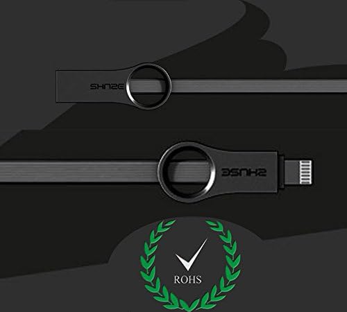 Sansan Device# Apple Devices Charge Cord Lightning USB Cable-Zinc Alloy Dimensional Drawing Cable 39.37 Inch (1 Meters)-Compatible for iPhone(IOS6 & Higher),iPad Air, iPod Nano,Beats Pill+ (Black)