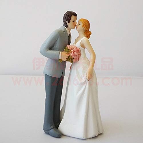 PatyHoll New Wedding Cake Topper Decoration Souvenirs Gift Funny Bride and Groom Kissing Love