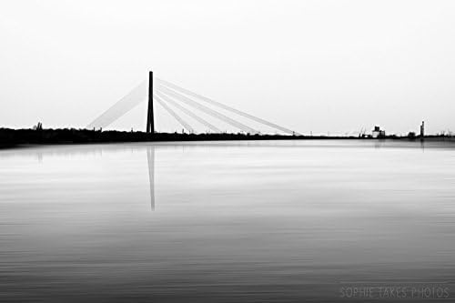 Art Photography - 'Suspension ' - Black And White Bridge Fine Art Landscape Photography Print by Sophie Takes Photos
