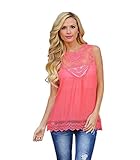 Akery Women Summer Vest Top Lace Sleeveless Blouse Shirt Casual Tank Tops