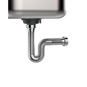 EasyDrain Ref. 030701-4100 Chromed Polypropylene plastic Expandable & Flexible 1-1/2" P-trap