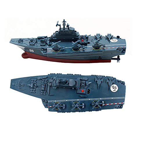 DBXMFZW Simulation Militär Fernbedienung Flugzeugträger Sommer Outdoor Wasser RC Boot Spielzeug USB Lade RC Fregatte RC… – Bild 3