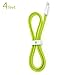 VOJO 4ft Tangle-Free Micro USB Cable [Green], High Speed USB 2.0 Male A to B Sync & Charging Cord for Android, External Battery Pack, Cameras and More