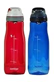 Contigo 32oz Autoseal Cortland Water Bottles, Sangria & Monaco Blue