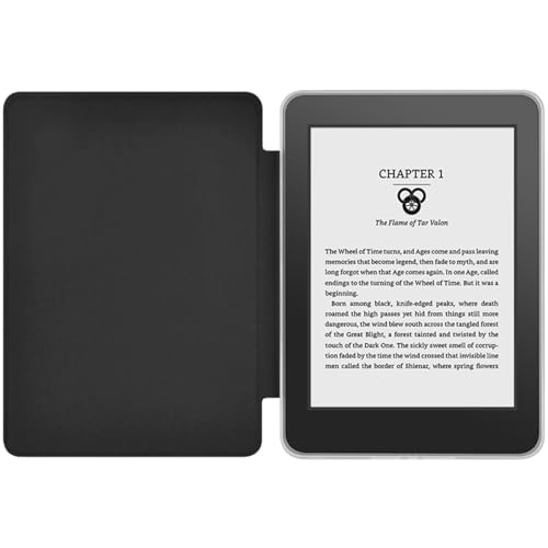 HGGWZWIF Funda Compatible para 6 Pulgadas Kindle All-New (11ª Generación - Lanzamiento 2024/2022) con Pegatinas de Lectura, TPU+Acrílico Clear Carcasa con la función Auto Sleep Wake (Verde-Claro)