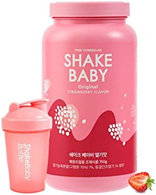 シェイクベビープロテイン(イチゴ味)/DIET SHAKEBABY PROTEIN(Strawberry)/ダイエットプロテイン【韓国直送/OriginalBottle1個+Spoon1個付き】