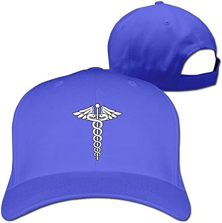 DMN Unisex Caduceus Staff of Hermes Baseball Hip-hop Cap Vintage Adjustable Hats for Women and Men RoyalBlue,One Size